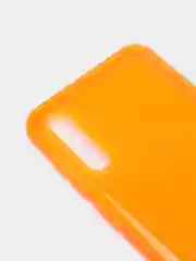 Оранжевый чехол прозрачный Samsung Galaxy A50, A50s, A30s, плотный неоновый с оттенком