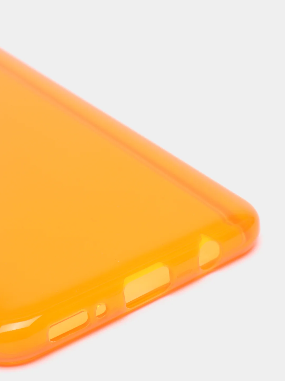 Оранжевый чехол прозрачный Samsung Galaxy A50, A50s, A30s, плотный неоновый с оттенком