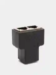 Бежевый переходник разветвитель / сплиттер сетевой RJ45/2*RJ45
