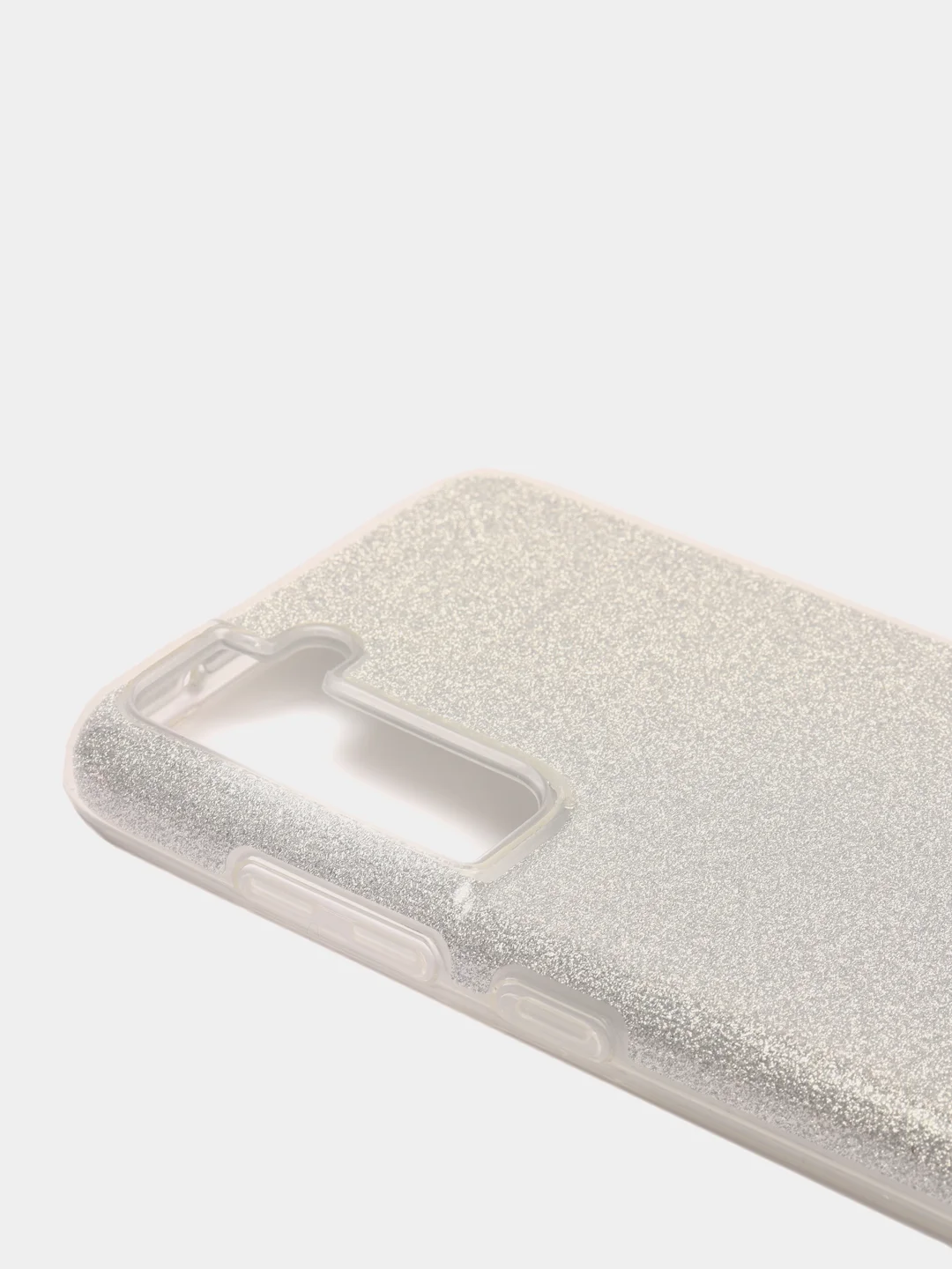 Серебряный чехол Samsung Galaxy S21 FE, Самсунг Галакси С21 ФЕ блестящий