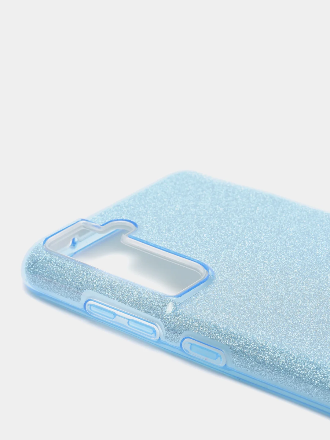 Голубой чехол Samsung Galaxy S21 FE, Самсунг Галакси С21 ФЕ блестящий