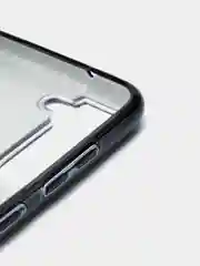 Черный чехол Samsung Galaxy S21 FE, Самсунг Галакси С21 ФЕ блестящий