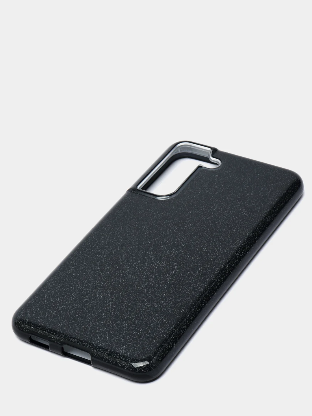 Черный чехол Samsung Galaxy S21 FE, Самсунг Галакси С21 ФЕ блестящий
