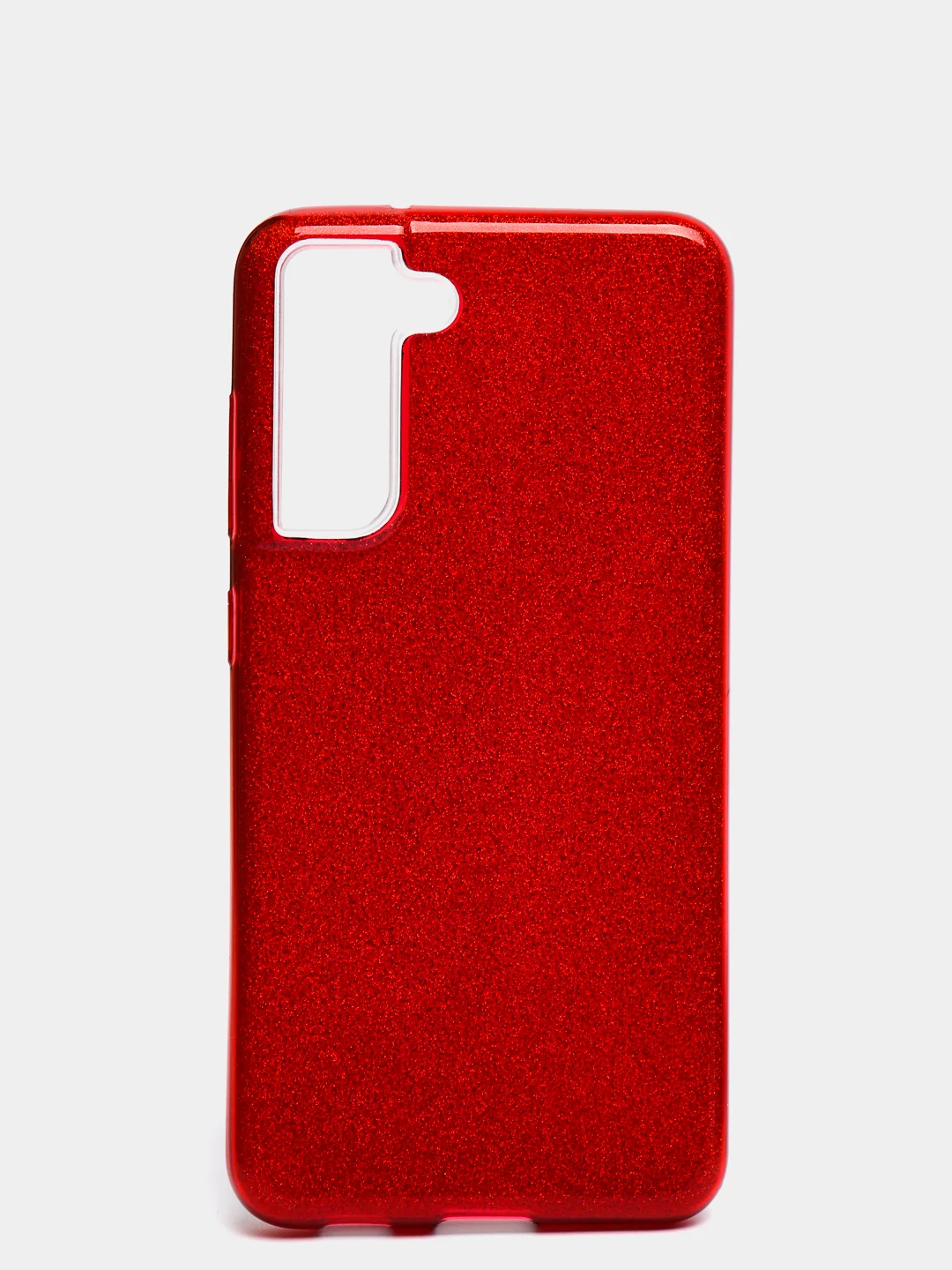 Красный чехол Samsung Galaxy S21 FE, Самсунг Галакси С21 ФЕ блестящий