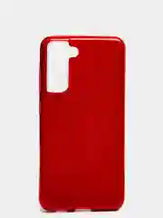 Красный чехол Samsung Galaxy S21 FE, Самсунг Галакси С21 ФЕ блестящий