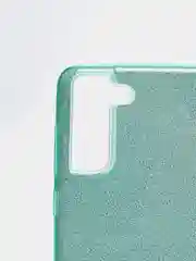Зеленый чехол Samsung Galaxy S21 FE, Самсунг Галакси С21 ФЕ блестящий