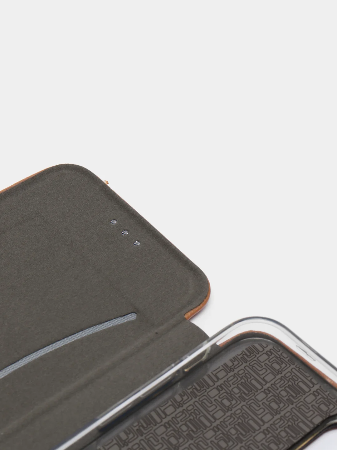Коричневый чехол-книжка iPhone 12 Mini