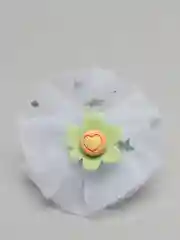 Белый резинки для волос, 2 штуки