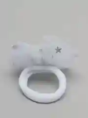 Белый резинки для волос, 2 штуки
