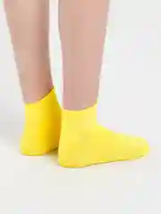Белый носки укороченные цветные, унисекс