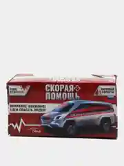 Машина "Скорая помощь", световые и звуковые эффекты, русская озвучка, работает от батареек