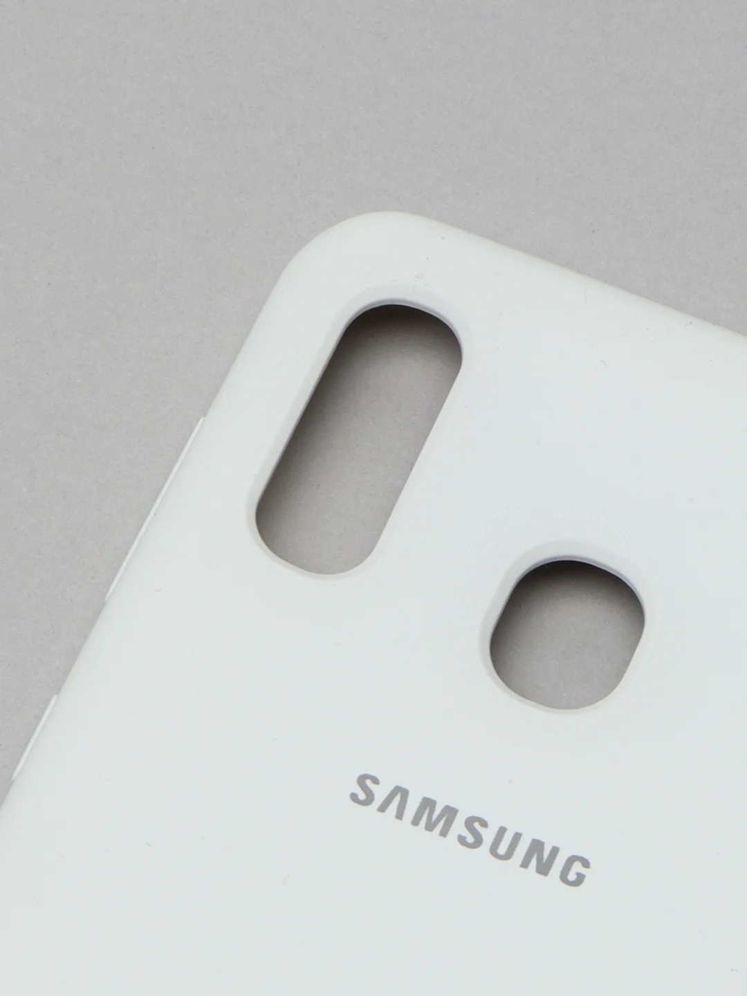 Белый чехол с бархатом внутри Samsung A20 / A30