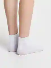 Белый носки укороченные цветные, унисекс