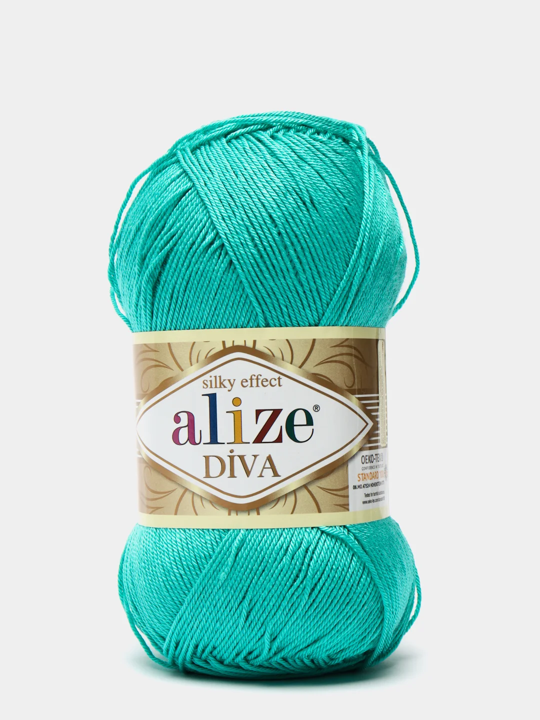 Тёмно-бирюзовый пряжа Alize Diva 100% Микрофибра 100г 350м