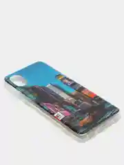 Синий чехол для Samsung Galaxy A03 Core (Самсунг Галакси А03 Кор), силиконовый, с рисунком