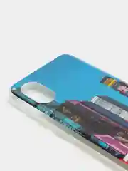 Синий чехол для Samsung Galaxy A03 Core (Самсунг Галакси А03 Кор), силиконовый, с рисунком