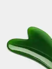 Зеленый скребок Гуаша Массажер для лица