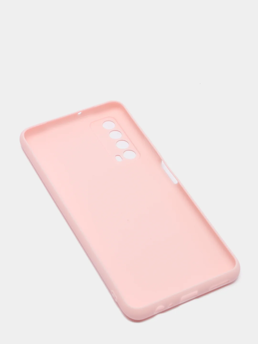 Розовый чехол силиконовый Huawei P Smart 2021 (Хуавей П Смарт 2021) с защитой камеры