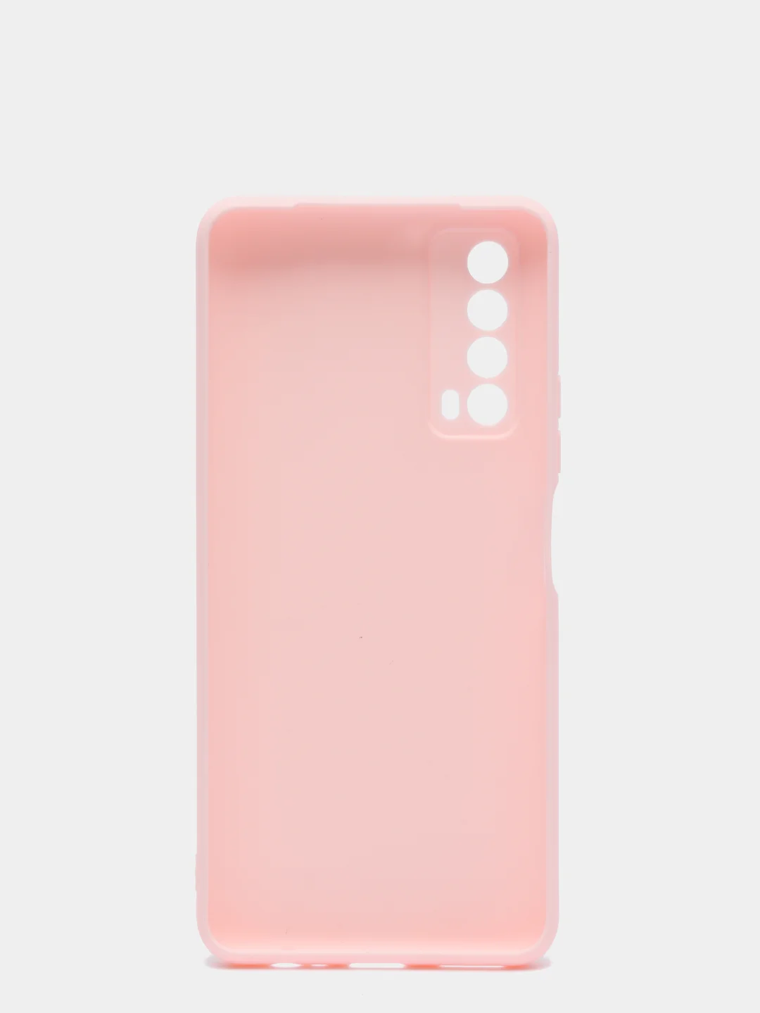 Розовый чехол силиконовый Huawei P Smart 2021 (Хуавей П Смарт 2021) с защитой камеры