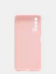 Розовый чехол силиконовый Huawei P Smart 2021 (Хуавей П Смарт 2021) с защитой камеры