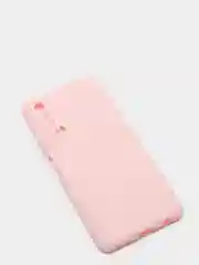 Розовый чехол силиконовый Huawei P Smart 2021 (Хуавей П Смарт 2021) с защитой камеры