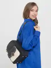 Угольный рюкзак женский, кожаный, подарок для девочки