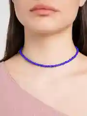 Синий чокер из бисера/ колье/ цепочка/ нитка из бисера