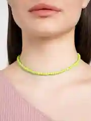 Салатовый чокер из бисера/ колье/ цепочка/ нитка из бисера