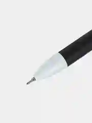Ручка гелевая черная и синяя, корпус белый с резиновым держаталем