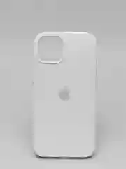 Белый чехол Silicone Case для iPhone 13 с закрытым низом