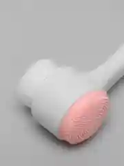 Розовый двухсторонняя щетка для очищения лица