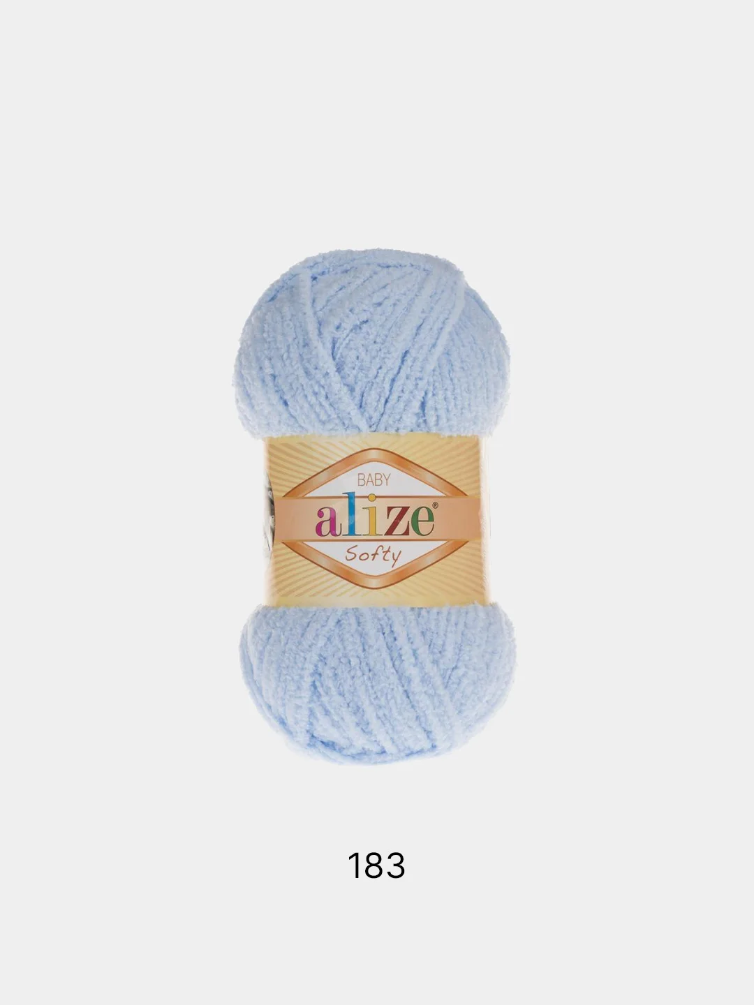 Ледяной пряжа плюшевая Alize Softy 100% Микрополиэстер 50г 115м (Ализе софти велюровая)