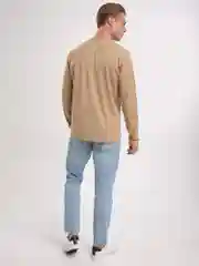 Бежевый лонгслив мужской, базовый BEJAMPER