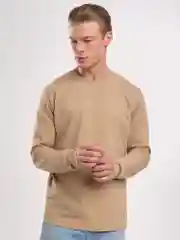 Бежевый лонгслив мужской, базовый BEJAMPER