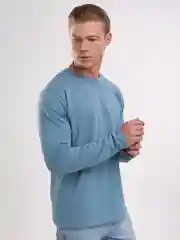 Светло-синий лонгслив мужской, базовый BEJAMPER