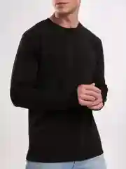 Черный лонгслив мужской, базовый BEJAMPER