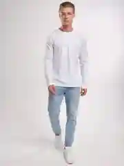 Белый лонгслив мужской, базовый BEJAMPER