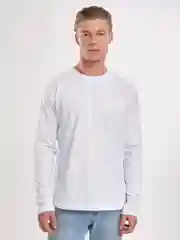 Белый лонгслив мужской, базовый BEJAMPER