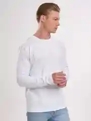 Белый лонгслив мужской, базовый BEJAMPER