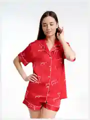 Белый пижама женская, комплект домашней одежды, рубашка с шортами