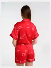 Белый пижама женская, комплект домашней одежды, рубашка с шортами