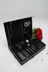 Золотой набор столовых приборов, набор ложек, ложки круглые