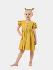 Горчичный платье для девочки из муслима