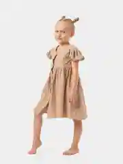 Бежевый платье для девочки из муслима