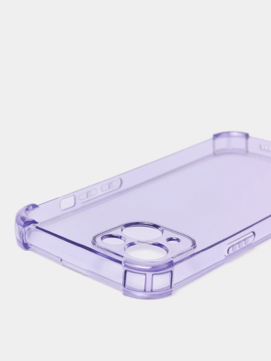 Лавандовый чехол противоударный на iPhone 7, 8, 11, 12, 13, Pro, mini, Max, Plus, прозрачный