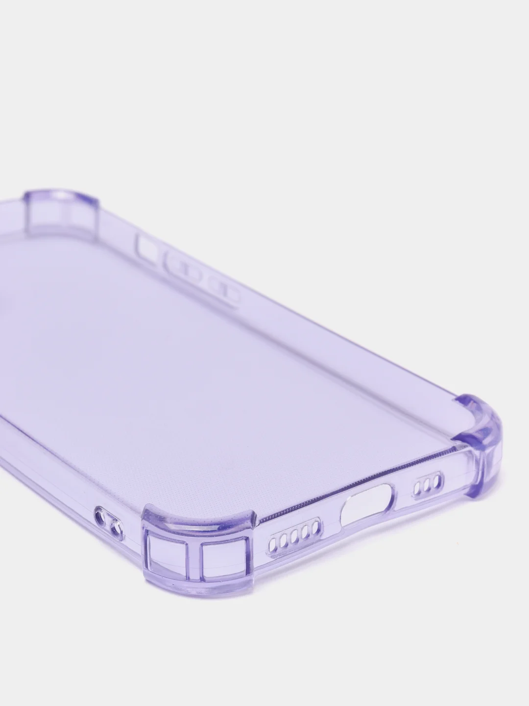 Лавандовый чехол противоударный на iPhone 7, 8, 11, 12, 13, Pro, mini, Max, Plus, прозрачный