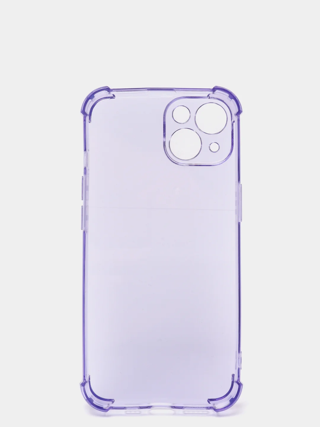 Лавандовый чехол противоударный на iPhone 7, 8, 11, 12, 13, Pro, mini, Max, Plus, прозрачный