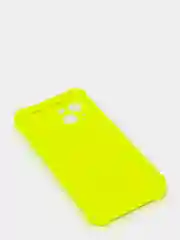 Лимонный чехол противоударный на iPhone 7, 8, 11, 12, 13, Pro, mini, Max, Plus, прозрачный