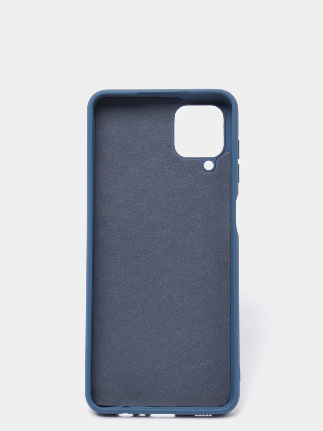 Индиго чехол Samsung Galaxy A12 / M12, Галакси А12, силиконовый Silicone Cover с закрытым низом