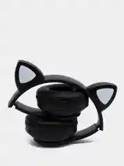 Черный беспроводные наушники Bluetooth, со светящимися ушками, детские